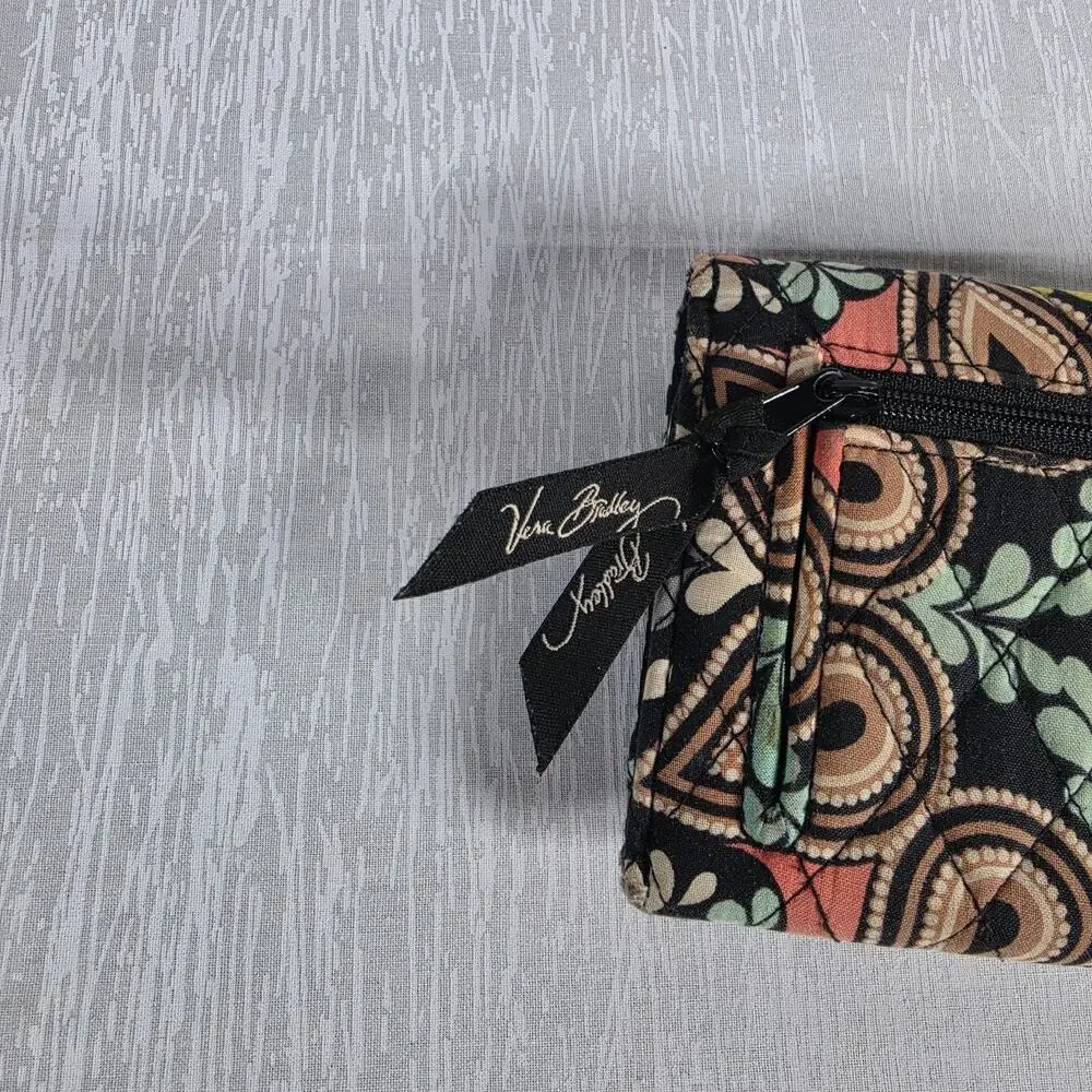 Vera Bradley trifold clutch wallet Paisley Meets Plaid